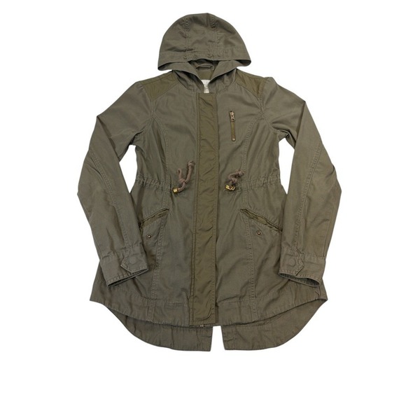 American Rag Jackets & Blazers - American Rag Cie Womens XS Olive Green Utility Jacket Hooded Military‎ Anorak